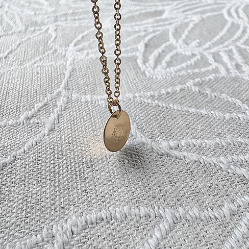 Custom Round Birth Flower Necklace